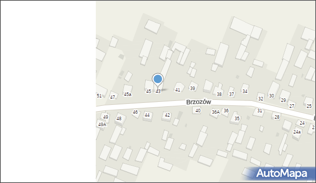 Brzozów, Brzozów, 43, mapa Brzozów