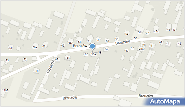 Brzozów, Brzozów, 60, mapa Brzozów