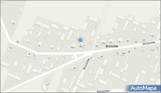 Brzozów, Brzozów, 66, mapa Brzozów