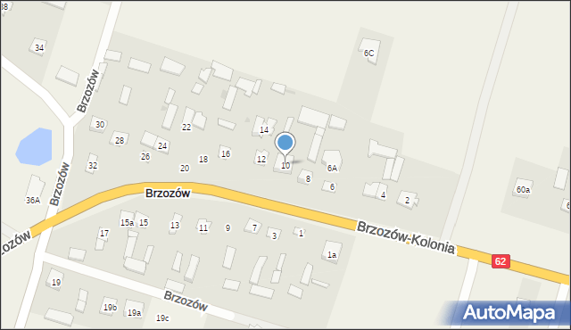 Brzozów, Brzozów, 10, mapa Brzozów