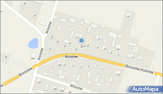 Brzozów, Brzozów, 18, mapa Brzozów