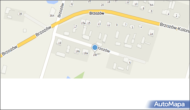 Brzozów, Brzozów, 19c, mapa Brzozów