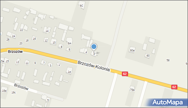 Brzozów, Brzozów, 2, mapa Brzozów