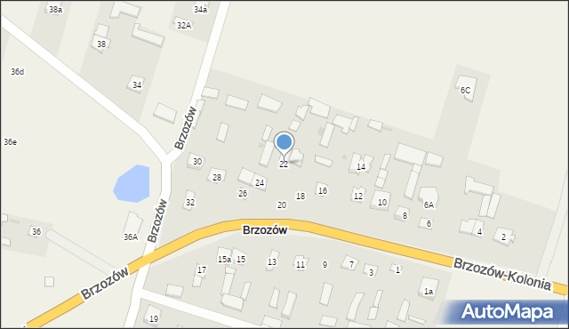 Brzozów, Brzozów, 22, mapa Brzozów