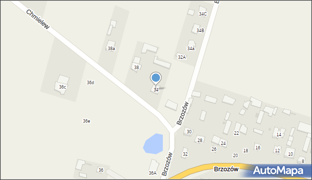 Brzozów, Brzozów, 34, mapa Brzozów