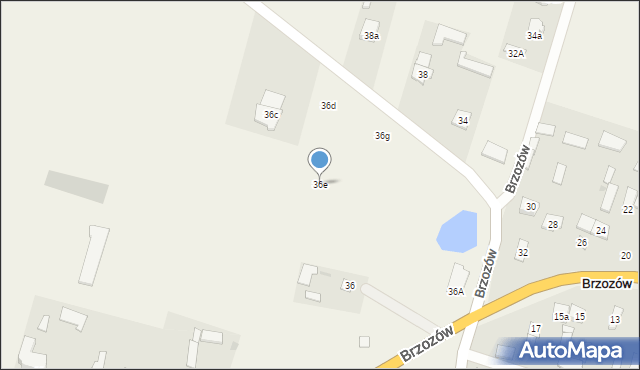 Brzozów, Brzozów, 36e, mapa Brzozów
