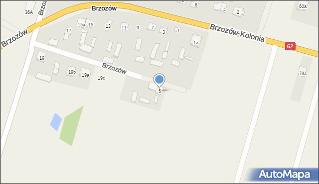 Brzozów, Brzozów, 5, mapa Brzozów