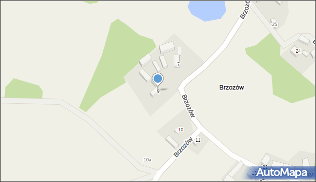 Brzozów, Brzozów, 9, mapa Brzozów