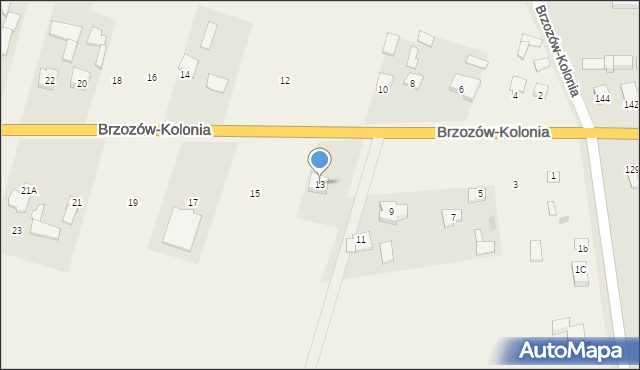 Brzozów-Kolonia, Brzozów-Kolonia, 13, mapa Brzozów-Kolonia