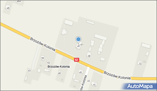 Brzozów-Kolonia, Brzozów-Kolonia, 40, mapa Brzozów-Kolonia