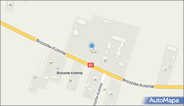 Brzozów-Kolonia, Brzozów-Kolonia, 42, mapa Brzozów-Kolonia