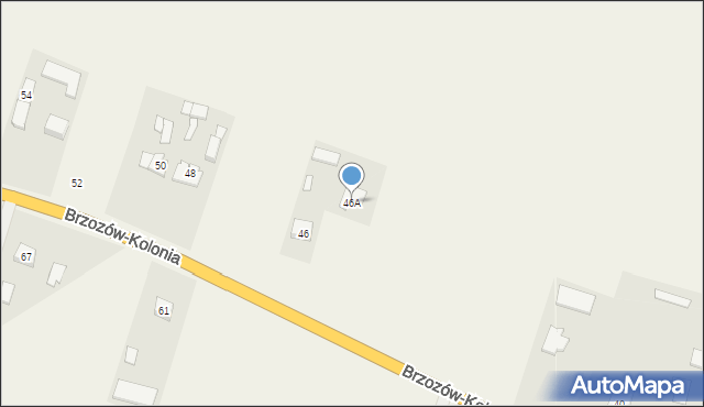 Brzozów-Kolonia, Brzozów-Kolonia, 46A, mapa Brzozów-Kolonia