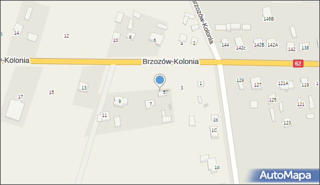 Brzozów-Kolonia, Brzozów-Kolonia, 5A, mapa Brzozów-Kolonia