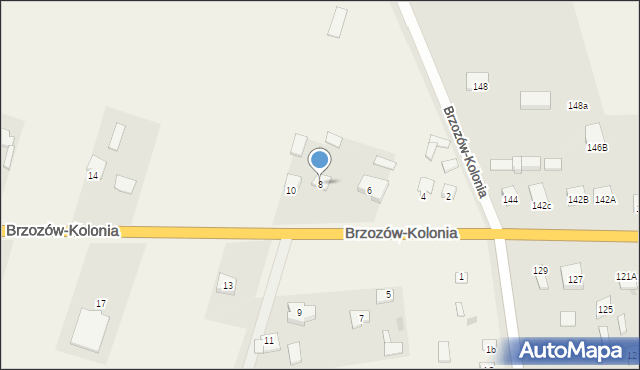 Brzozów-Kolonia, Brzozów-Kolonia, 8, mapa Brzozów-Kolonia