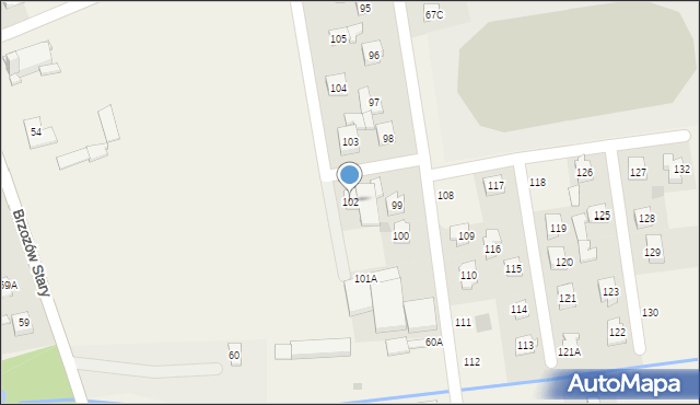 Brzozów Stary, Brzozów Stary, 102, mapa Brzozów Stary