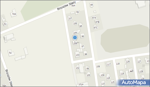 Brzozów Stary, Brzozów Stary, 104, mapa Brzozów Stary