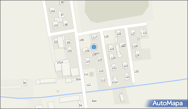 Brzozów Stary, Brzozów Stary, 116, mapa Brzozów Stary