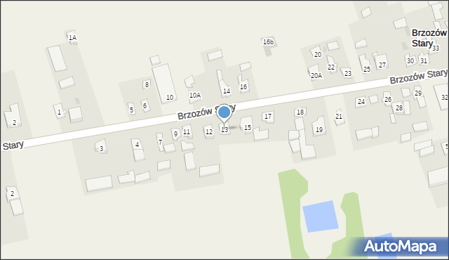 Brzozów Stary, Brzozów Stary, 13, mapa Brzozów Stary