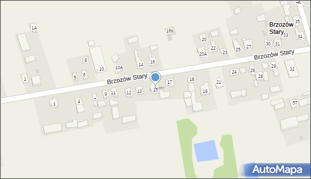 Brzozów Stary, Brzozów Stary, 15, mapa Brzozów Stary