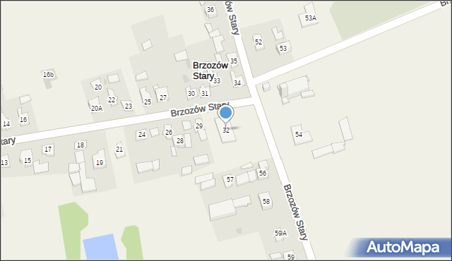 Brzozów Stary, Brzozów Stary, 32, mapa Brzozów Stary