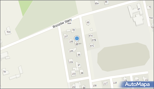 Brzozów Stary, Brzozów Stary, 95, mapa Brzozów Stary