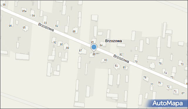 Brzozowa, Brzozowa, 86, mapa Brzozowa