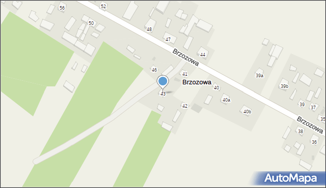 Brzozowa, Brzozowa, 43, mapa Brzozowa