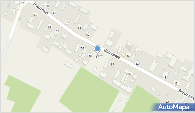 Brzozowa, Brzozowa, 57, mapa Brzozowa