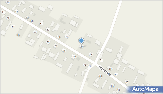 Brzozowa, Brzozowa, 70, mapa Brzozowa