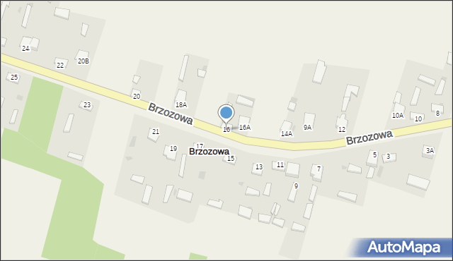 Brzozowa, Brzozowa, 16, mapa Brzozowa