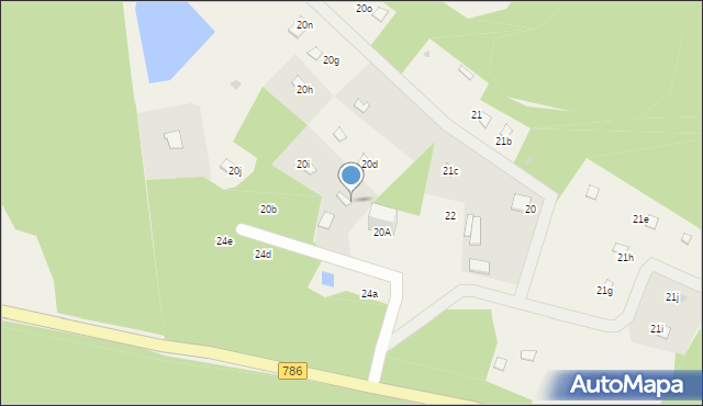 Brzozowa, Brzozowa, 20c, mapa Brzozowa