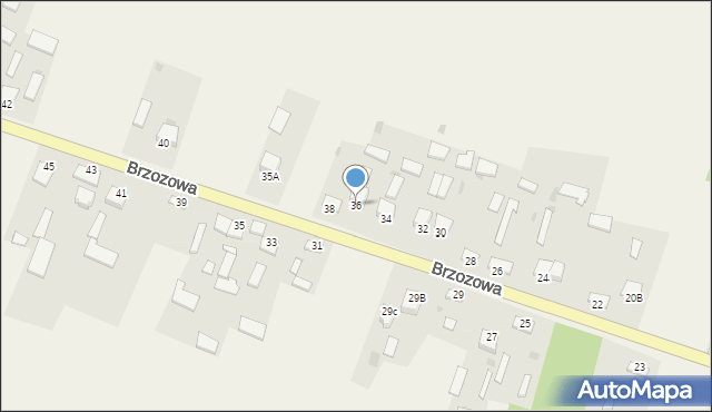 Brzozowa, Brzozowa, 36, mapa Brzozowa