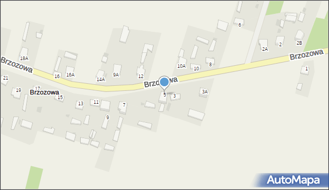 Brzozowa, Brzozowa, 5, mapa Brzozowa