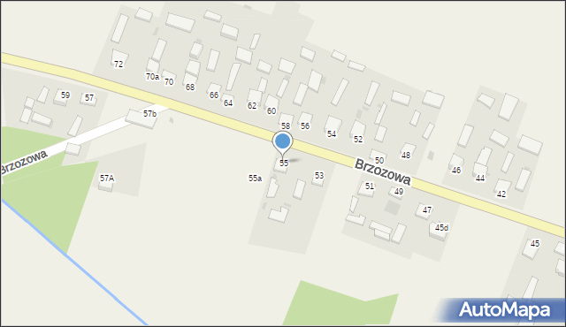 Brzozowa, Brzozowa, 55, mapa Brzozowa