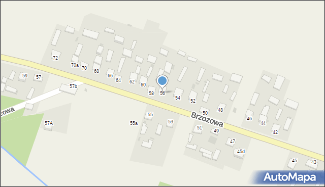 Brzozowa, Brzozowa, 56, mapa Brzozowa