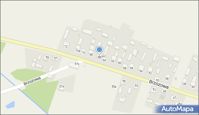 Brzozowa, Brzozowa, 66, mapa Brzozowa