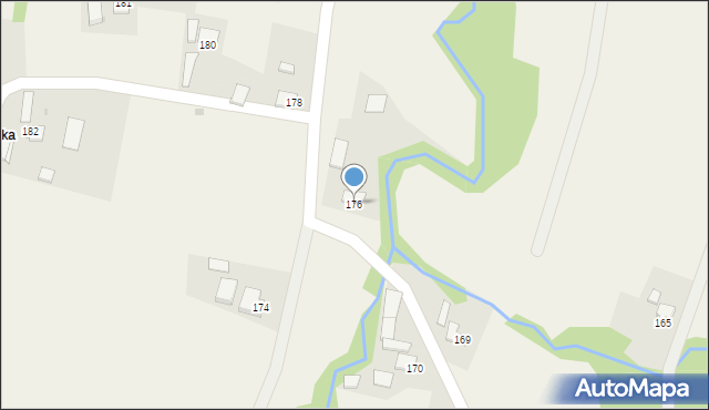 Brzozowa, Brzozowa, 176, mapa Brzozowa