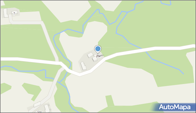 Brzozowa, Brzozowa, 204, mapa Brzozowa