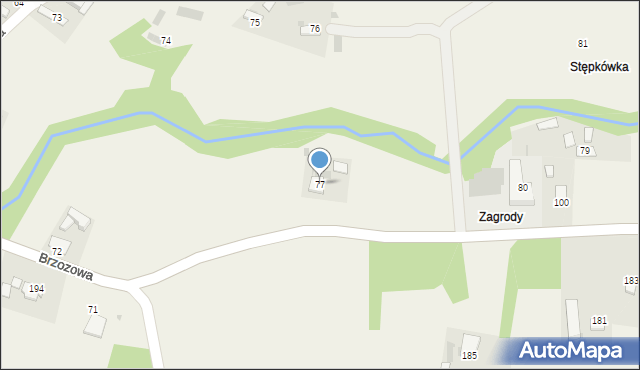 Brzozowa, Brzozowa, 77, mapa Brzozowa