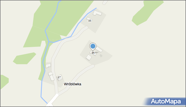 Brzozowa, Brzozowa, 85, mapa Brzozowa