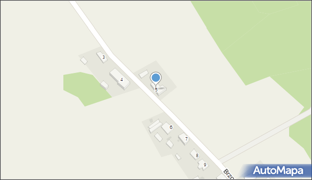 Brzozowa, Brzozowa, 5, mapa Brzozowa