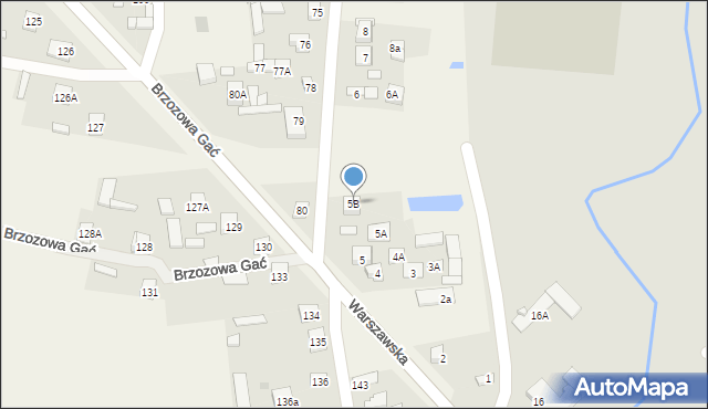 Brzozowa Gać, Brzozowa Gać, 5B, mapa Brzozowa Gać