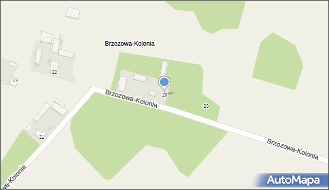 Brzozowa-Kolonia, Brzozowa-Kolonia, 19, mapa Brzozowa-Kolonia