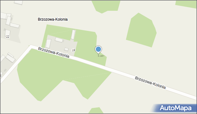 Brzozowa-Kolonia, Brzozowa-Kolonia, 20, mapa Brzozowa-Kolonia