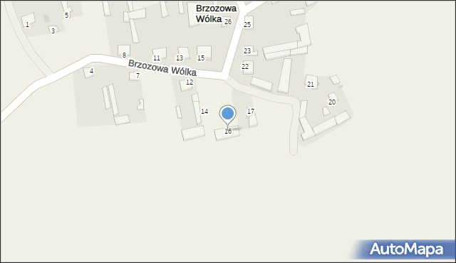 Brzozowa Wólka, Brzozowa Wólka, 16, mapa Brzozowa Wólka