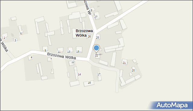 Brzozowa Wólka, Brzozowa Wólka, 22, mapa Brzozowa Wólka
