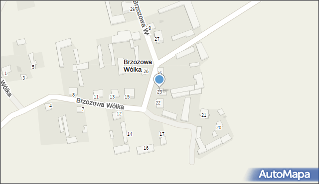 Brzozowa Wólka, Brzozowa Wólka, 23, mapa Brzozowa Wólka