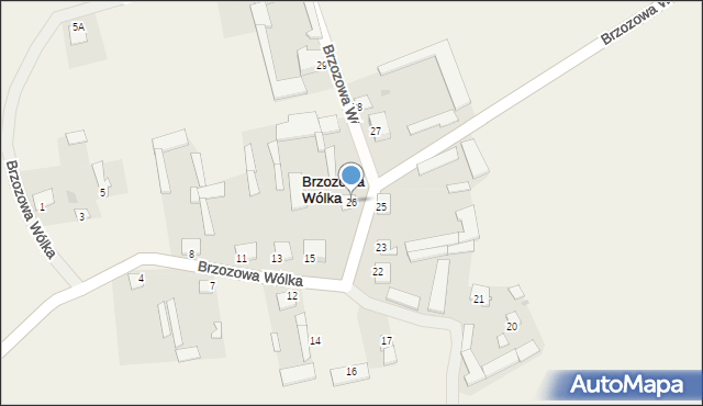 Brzozowa Wólka, Brzozowa Wólka, 26, mapa Brzozowa Wólka