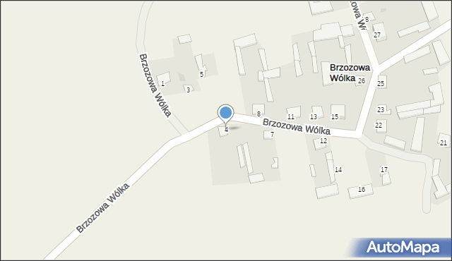 Brzozowa Wólka, Brzozowa Wólka, 4, mapa Brzozowa Wólka