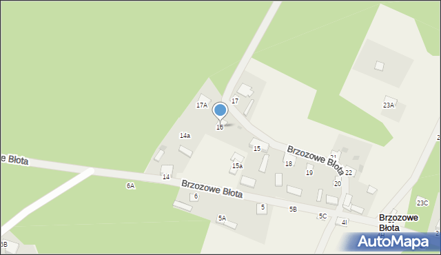 Brzozowe Błota, Brzozowe Błota, 16, mapa Brzozowe Błota